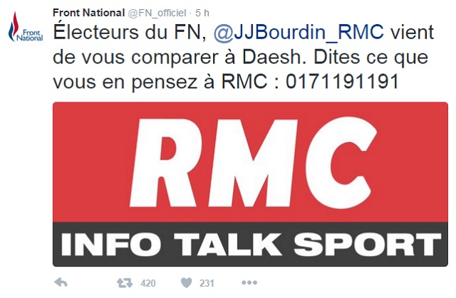 front national clash rmc