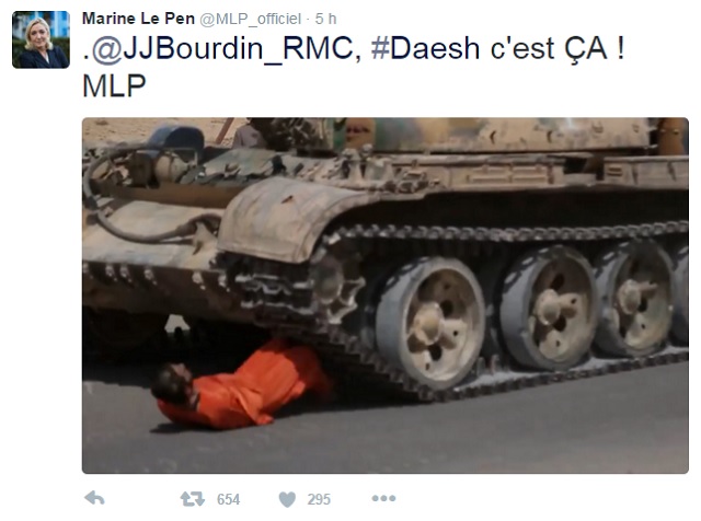 tweet marine le pen daesh 1