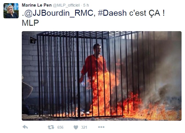 tweet marine le pen daesh 2
