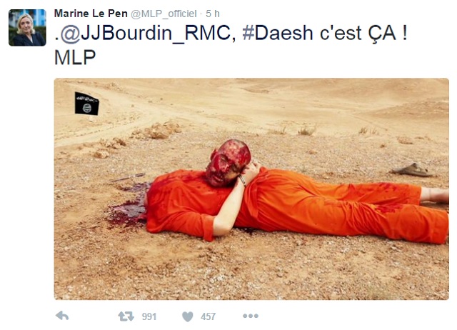 tweet marine le pen daesh 3