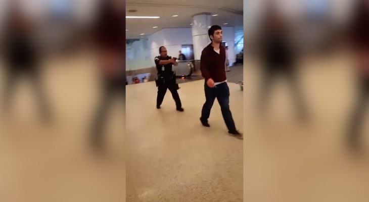 homme-force-controle-aeroport-taser